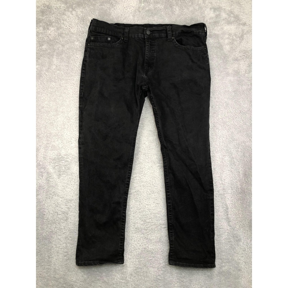 True Religion Jeans Men 44x32 Black Geno Relaxed Slim Denim